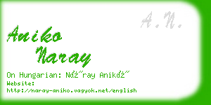 aniko naray business card